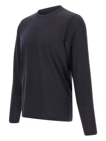 Tricou Gran Sasso cu decolteu rotund lung albastru