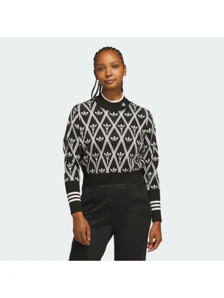 Svetr Originals Trefoil Turtleneck černý