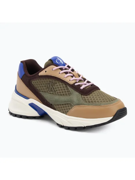 Sneakerși Calvin Klein plasă albastru