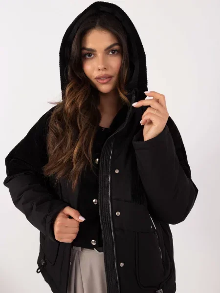 Geacă Factory Price de catifea cord negru