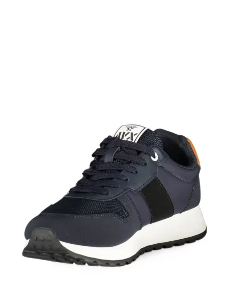 Sneakerși Avirex cu imagine plasă albastru
