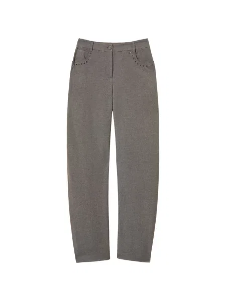 Pantaloni Twinset de flanelă gri