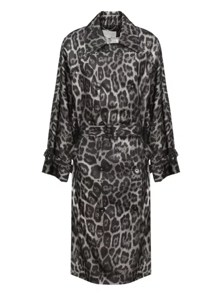 Trenci Stella Mccartney cu imagine cu model leopard gri