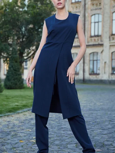 Жилет класичний LadyLike бавовна/поліестер синій