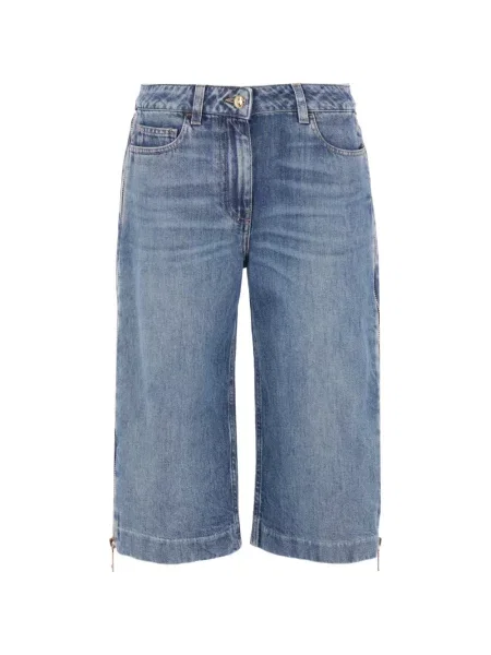 Pantaloni scurți din denim Elisabetta Franchi albastru