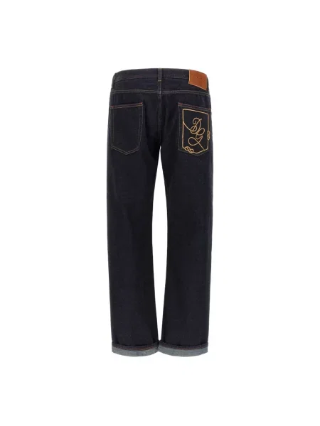 Jeansy Dolce And Gabbana z logo niebieskie