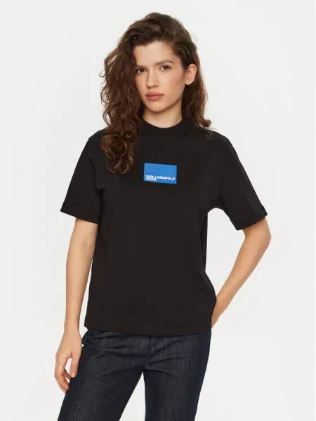 Тениска Karl Lagerfeld Jeans черно