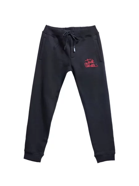 Pantaloni Just Cavalli alergare cu autograf cu cordon negru
