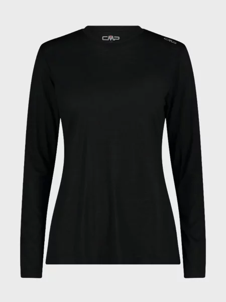 Вовняний лонгслів Cmp чорний