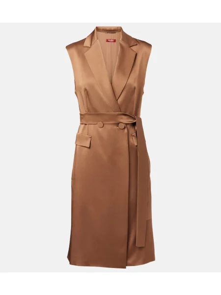 Geacă Max Mara din satin maro