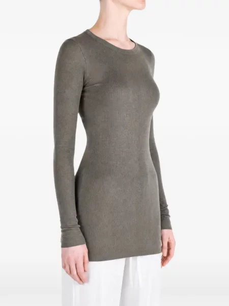 Lung top Rick Owens tricotate verde