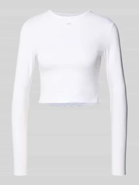 Krótka bluzka Karo Kauer z długim rękawem biała