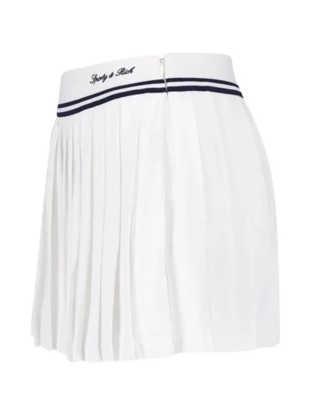 Fusta mini Sporty & Rich cu dungi alb