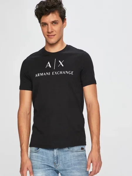 Armani Exchange Тениска черно