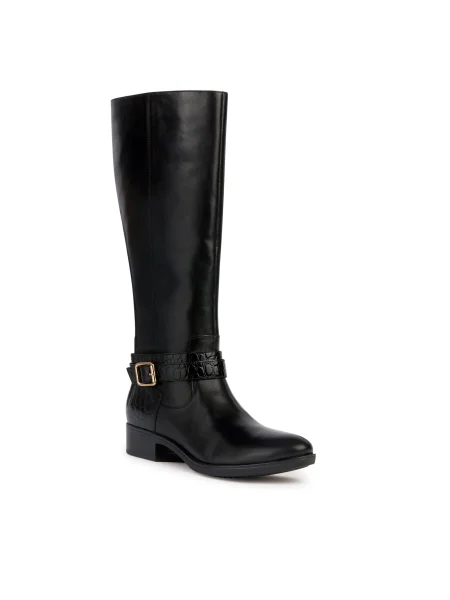 Geox Cizme lungi riding D Felicity negru