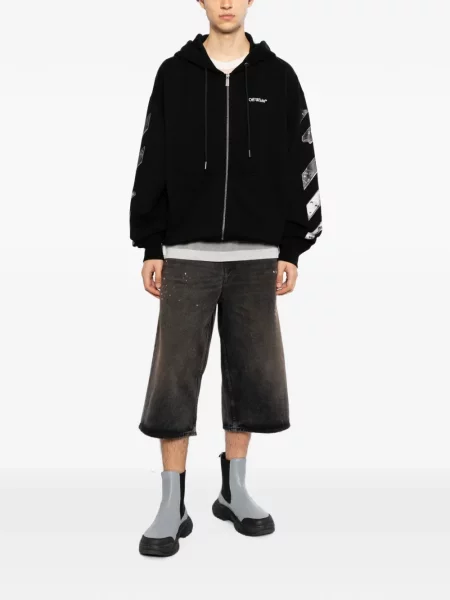 Hanorac cu glugă Off-white alb