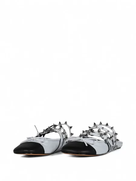 Papuci tip mules Abra alb