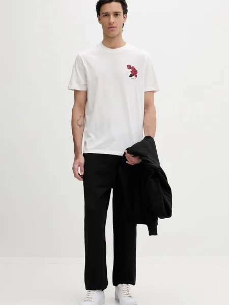 HUGO tricou din Dikerd alb