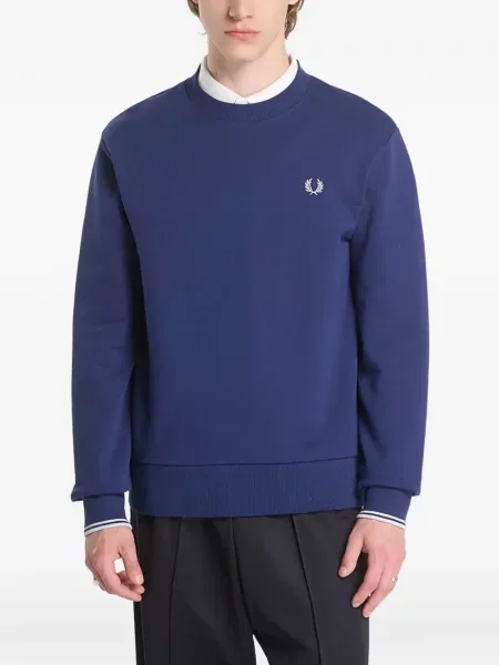 Hanorac Fred Perry cu broderie albastru