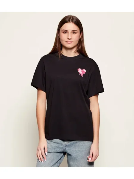 Hugo Blue Tricou Vintage_Tee_B_ negru