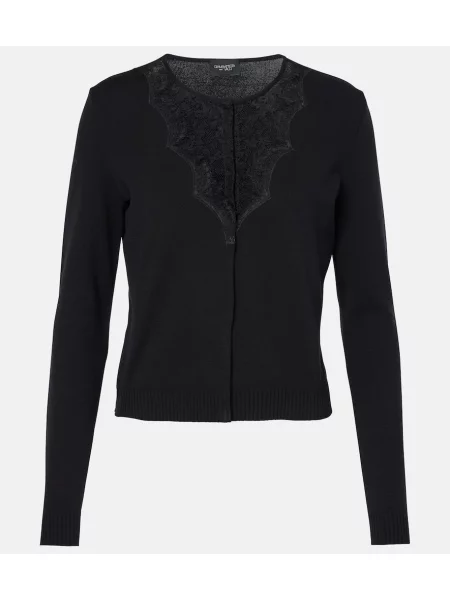 Cardigan Giambattista Valli din dantelă negru