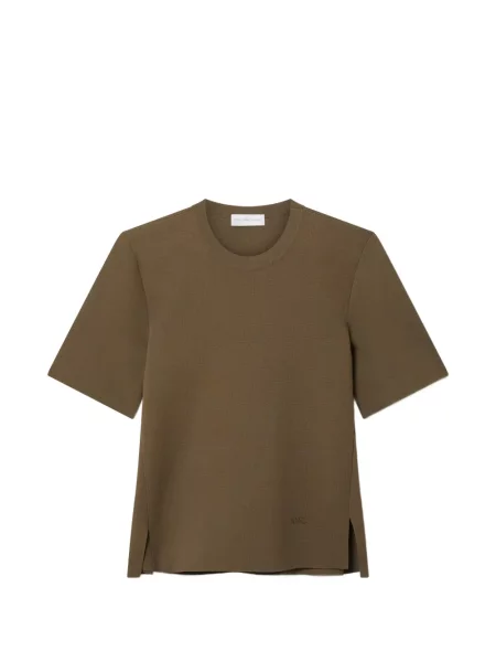Tricou Stella Mccartney cu broderie maro