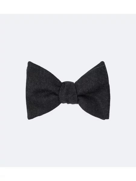 Cravată Brunello Cucinelli cu funde de lână gri