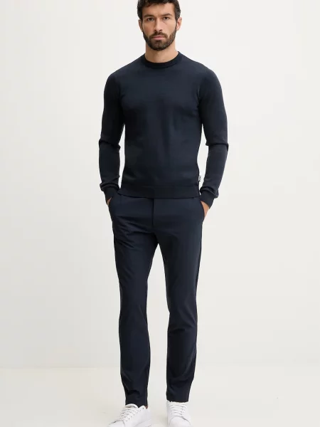 Emporio Armani Hlače Tamnoplava plava