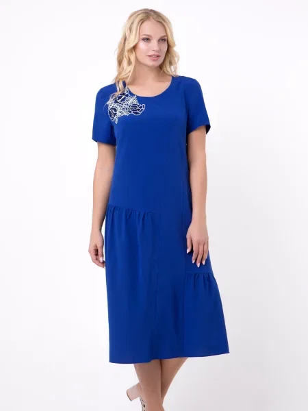 Сукня міді All Posa софтшел синій