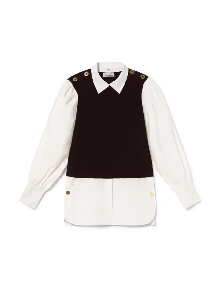 Lola Casademunt Bluza smeđa bijela