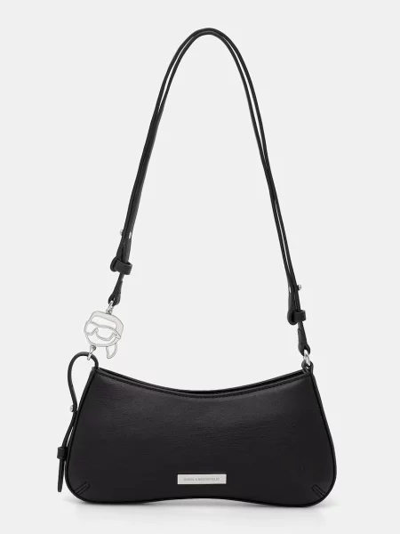 Karl Lagerfeld torebka z imitacji skóry IKON czarna