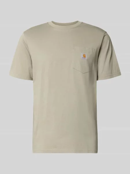 T-shirt o kroju regular fit z brustaszą Carhartt Work In Progress zielona
