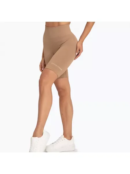 Дамски шорти за тренировка с велосипедисти Gym Glamour Push Up nougat бежово