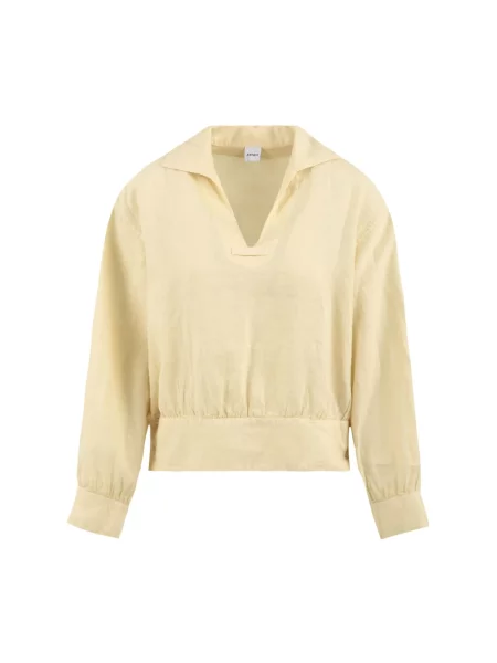 Lniana bluzka Aspesi żółta