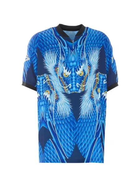 Cămașă Y-3 din satin albastru