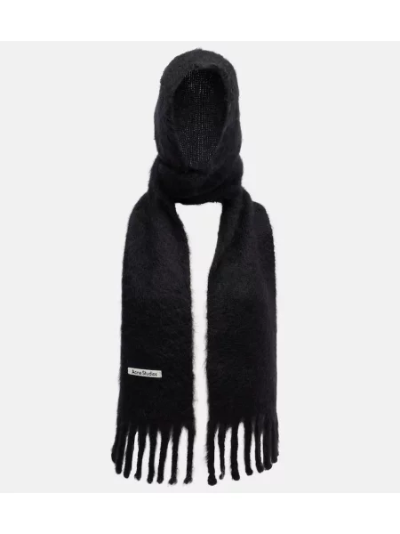 Fular Acne Studios de lână negru