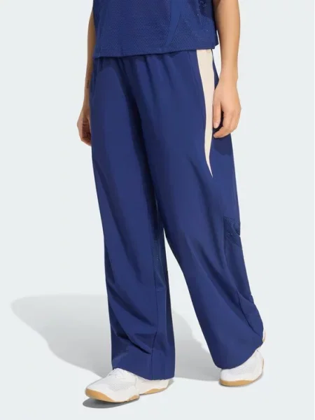 Adidas Pantaloni trening Hyperglam Color Block albastru