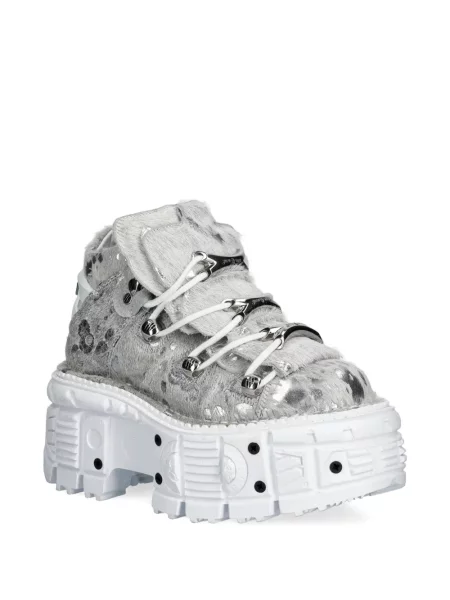 Sneakerși New Rock cu platformă gri