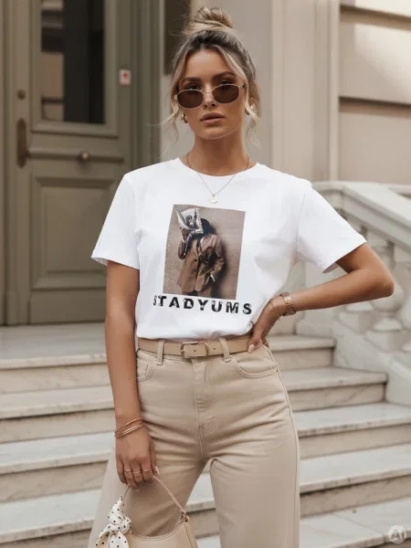 T-shirt CARSTI Dstreet biały