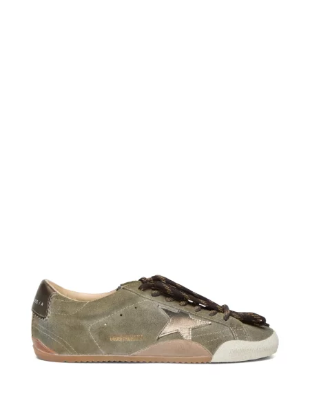 Top Golden Goose din piele de căprioară verde