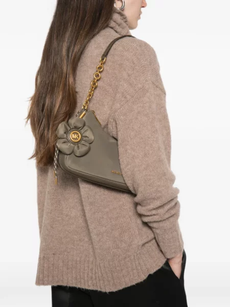 Colier Michael Kors cu model floral cu aplicații verde