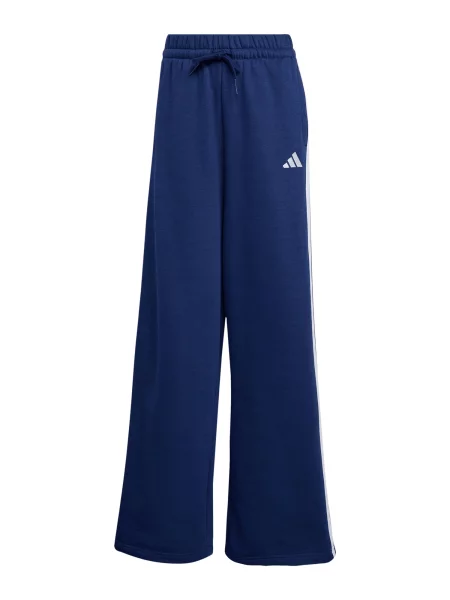 ADIDAS SPORTSWEAR Sportske hlače adidas Fleece Wide tamno plava bijela