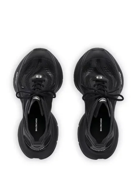Маратонки Balenciaga с връзки на платформе с дантела черно