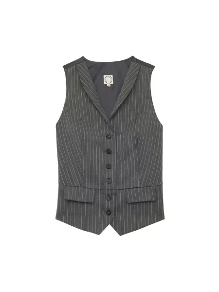 Kamizelka Ines De La Fressange Paris wełniana szara