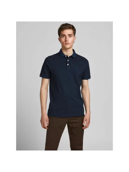 Koszulka polo o kroju slim fit z dodatkiem model ‘Paulos’ Jack & Jones niebieska