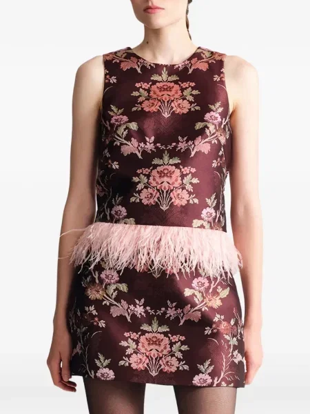 Tollas jacquard blúz Cara Cara barna
