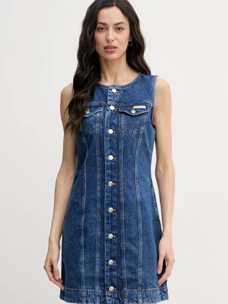Calvin Klein Jeans Džínsové šaty Tmavomodrá modrá