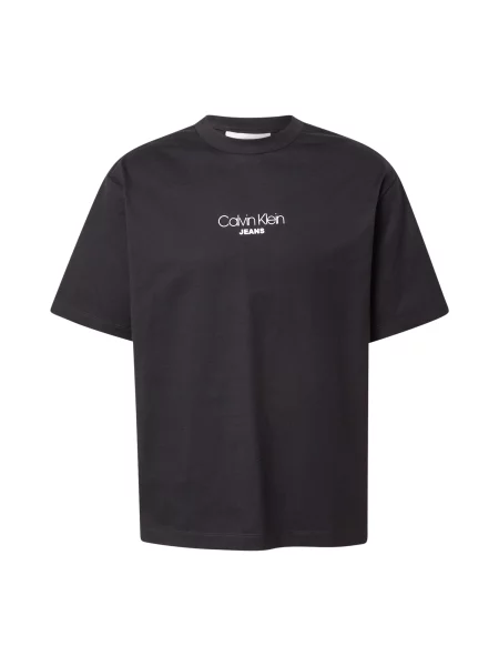 Calvin Klein Jeans Tricou / alb negru