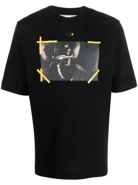Tricou Off-white cu imagine alb