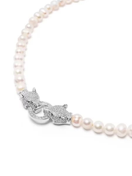 Náhrdelník Nialaya Jewelry s perlami bílý